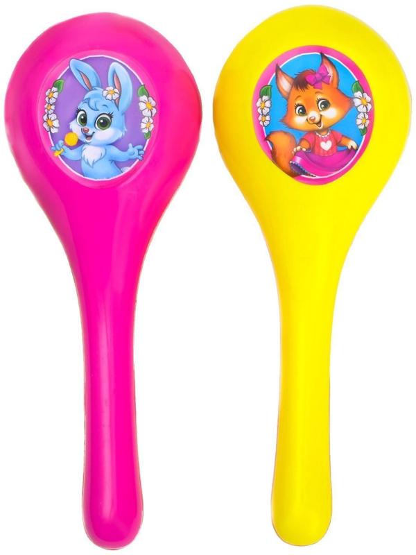 Набор музыкальных инструментов «Пой со мной»: бубен, 2 маракаса, губная гармошка