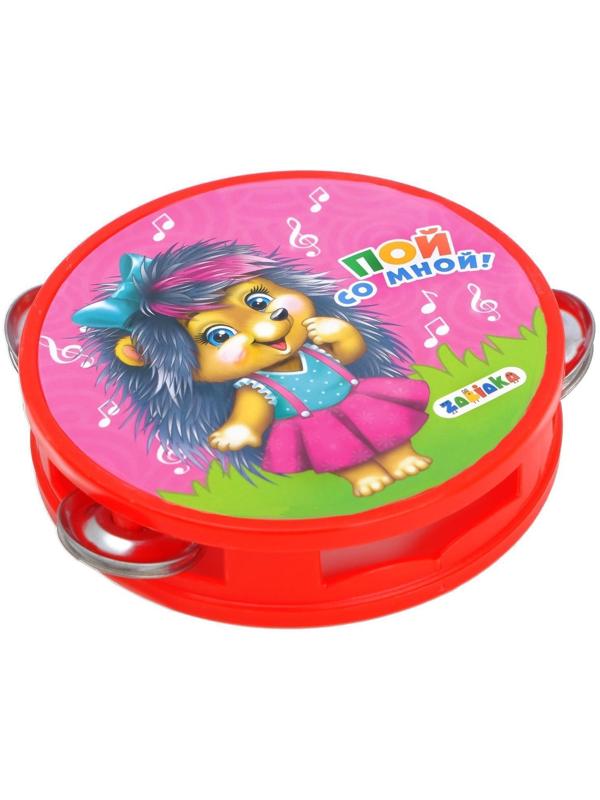 Набор музыкальных инструментов «Пой со мной»: бубен, 2 маракаса, губная гармошка