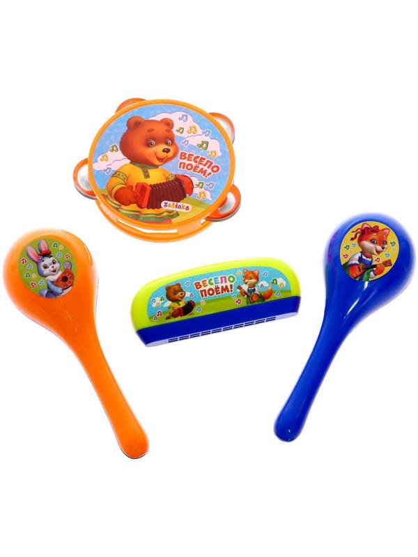 Набор музыкальных инструментов «Весело поём!», 4 предмета, цвета МИКС