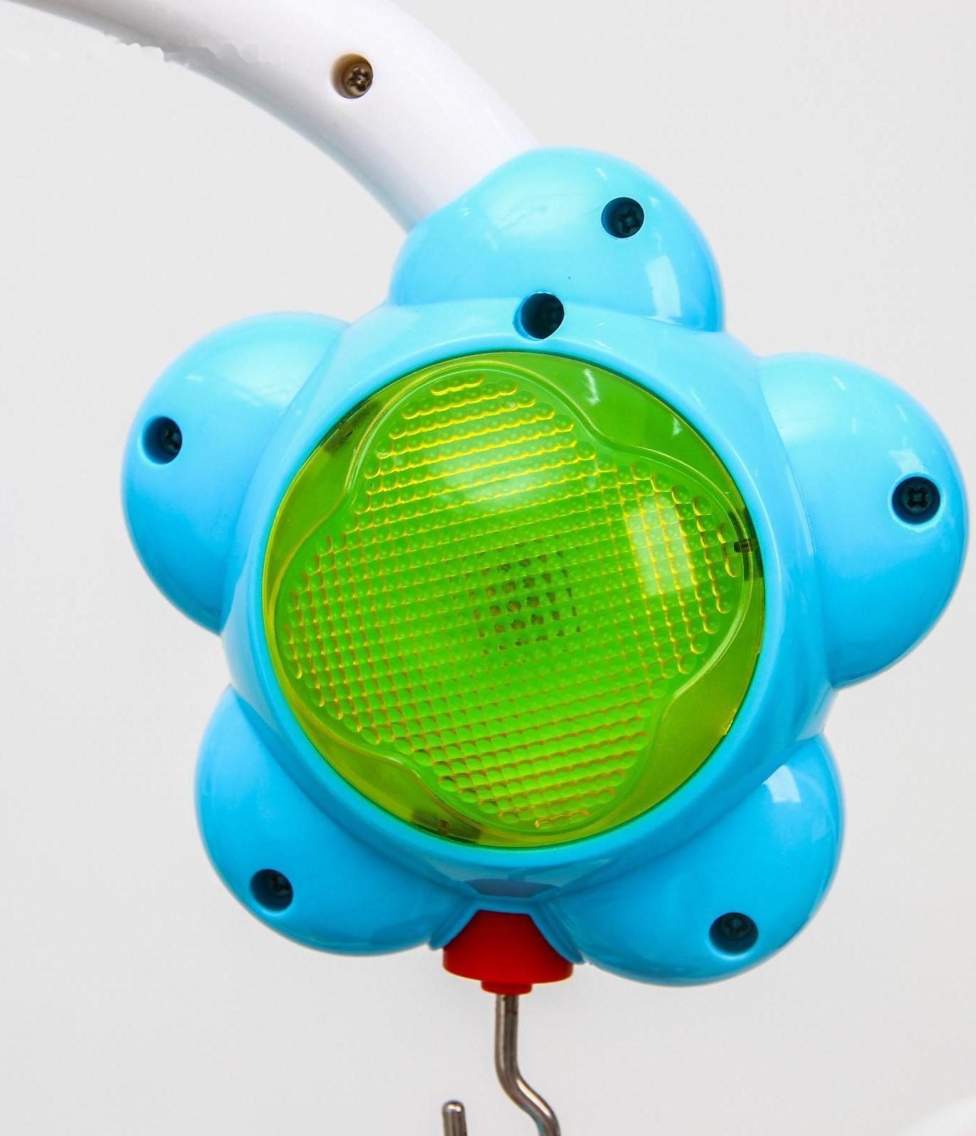 Мобиль музыкальный «Зверята» с ночником, работает от батареек