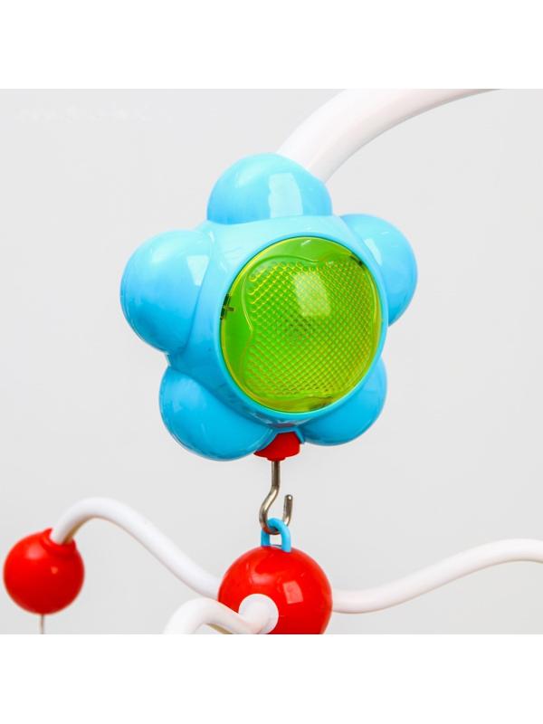 Мобиль музыкальный «Зверята» с ночником, работает от батареек