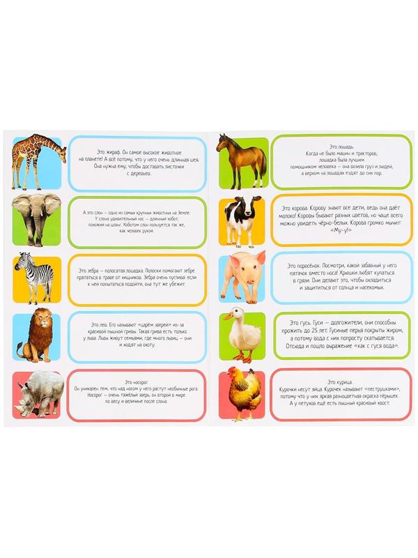 Обучающий набор «Весёлые животные»: животные и плакат, по методике Монтессори