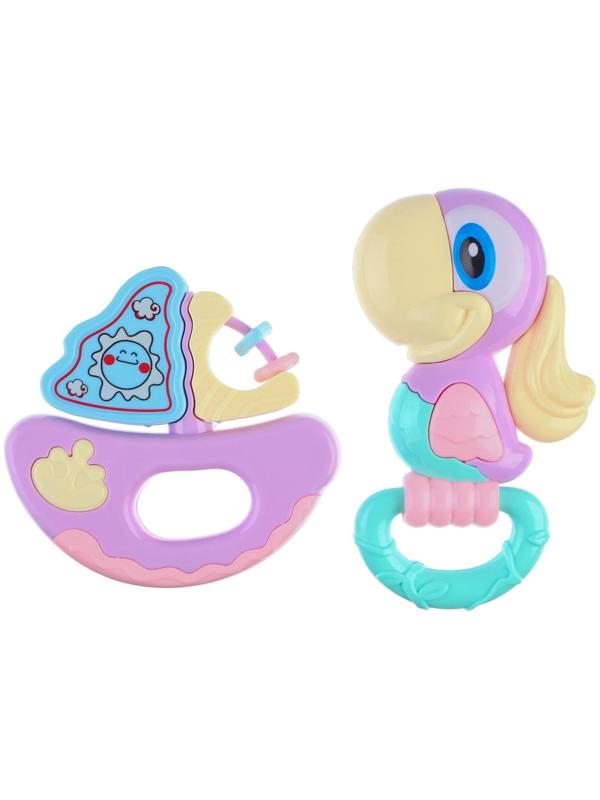 Набор погремушек «Попугай и кораблик», 2 шт.