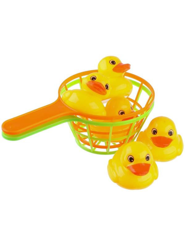 Набор игрушек для игры в ванне «Рыбалка», 2 сачка, 5 уточек