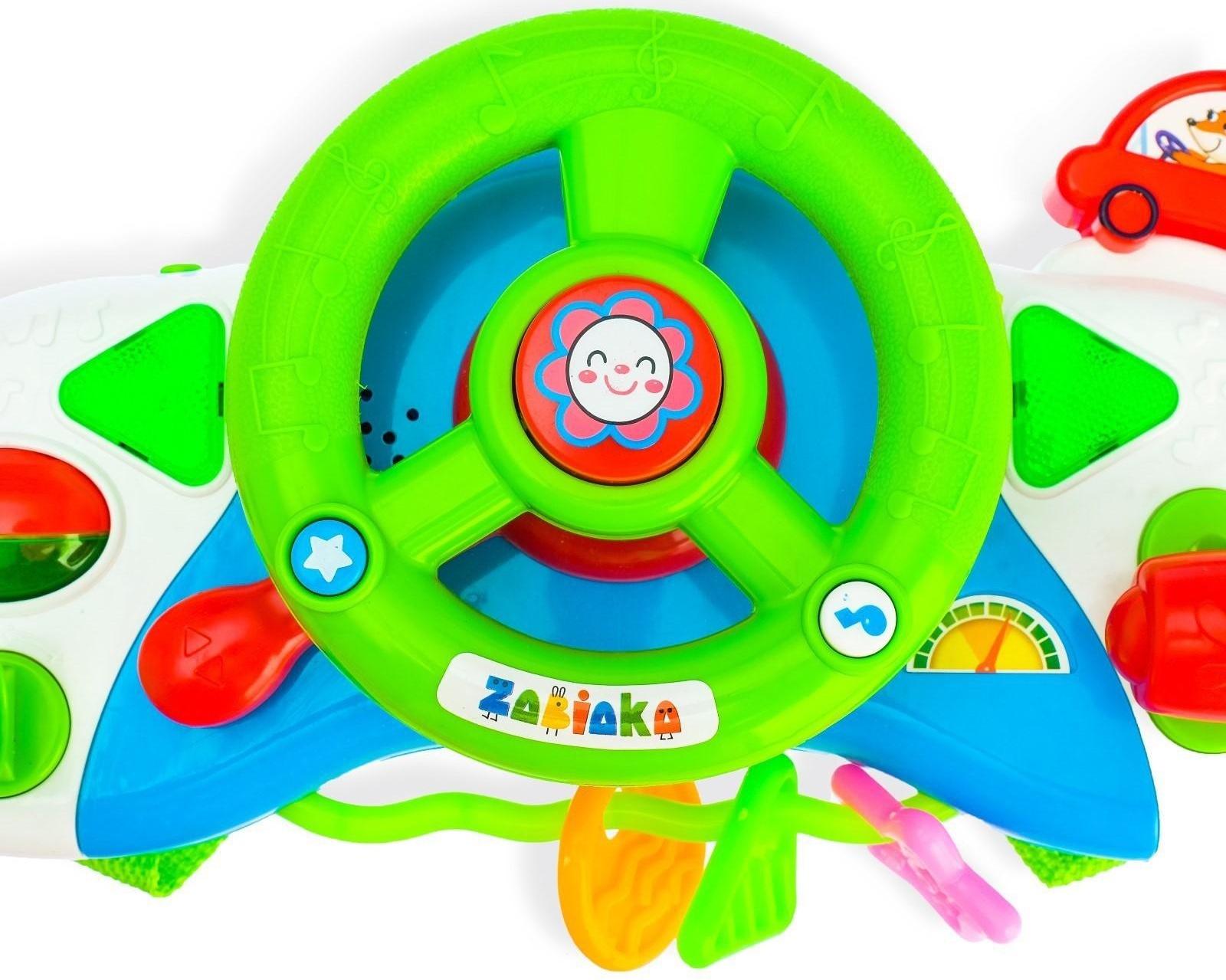 Музыкальный руль-подвеска «Весело рулим!», звук, свет, цвета МИКС