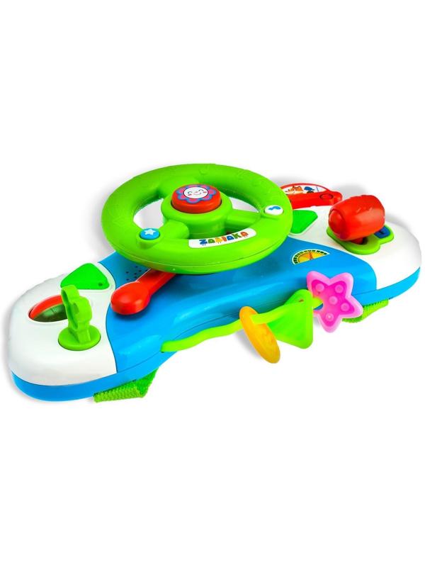 Музыкальный руль-подвеска «Весело рулим!», звук, свет, цвета МИКС