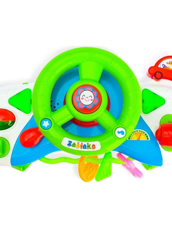 Музыкальный руль-подвеска «Весело рулим!», звук, свет, цвета МИКС