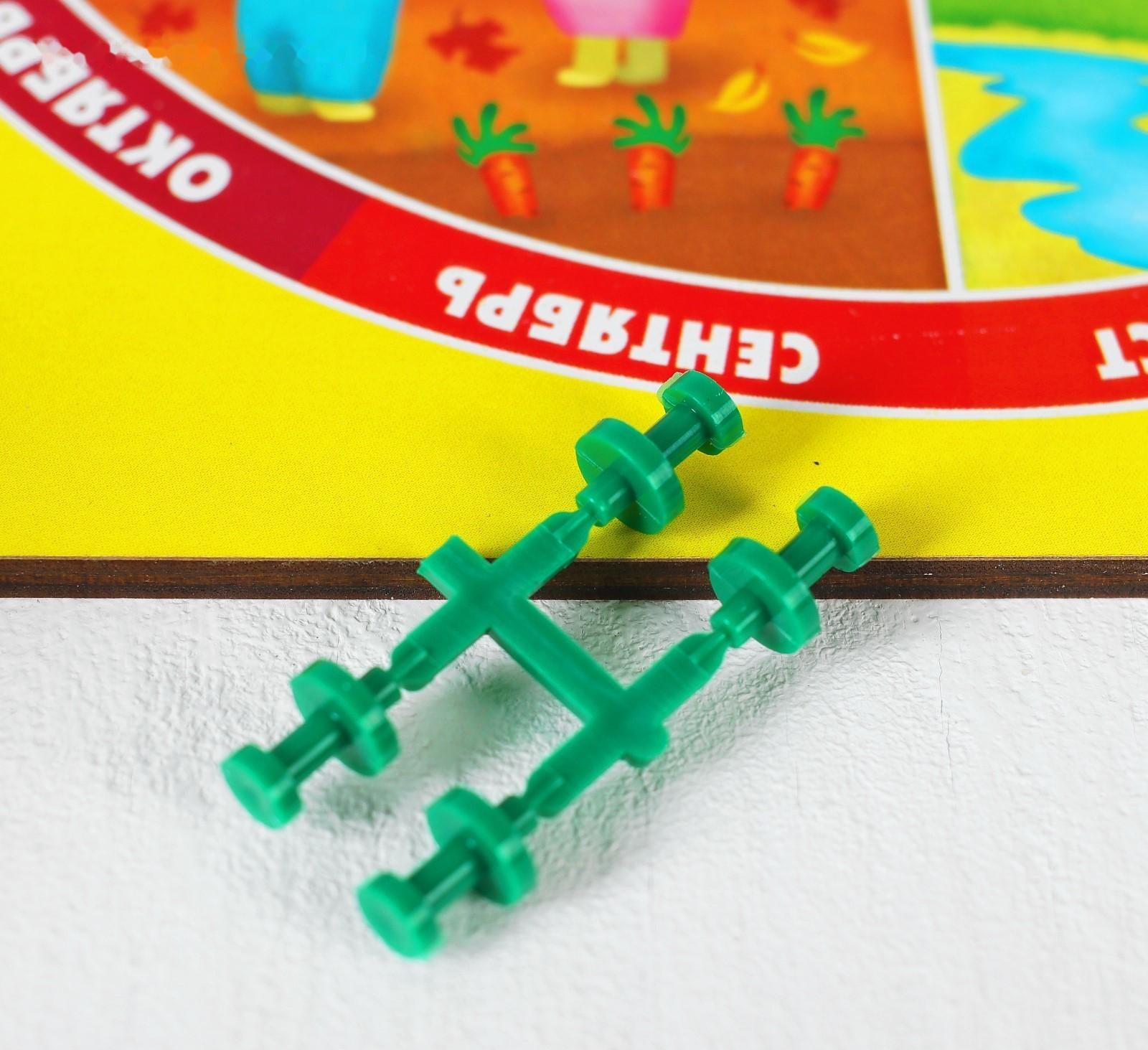 Календарь обучающий «Изучаем времена года» 27х20 см, с часами, из дерева