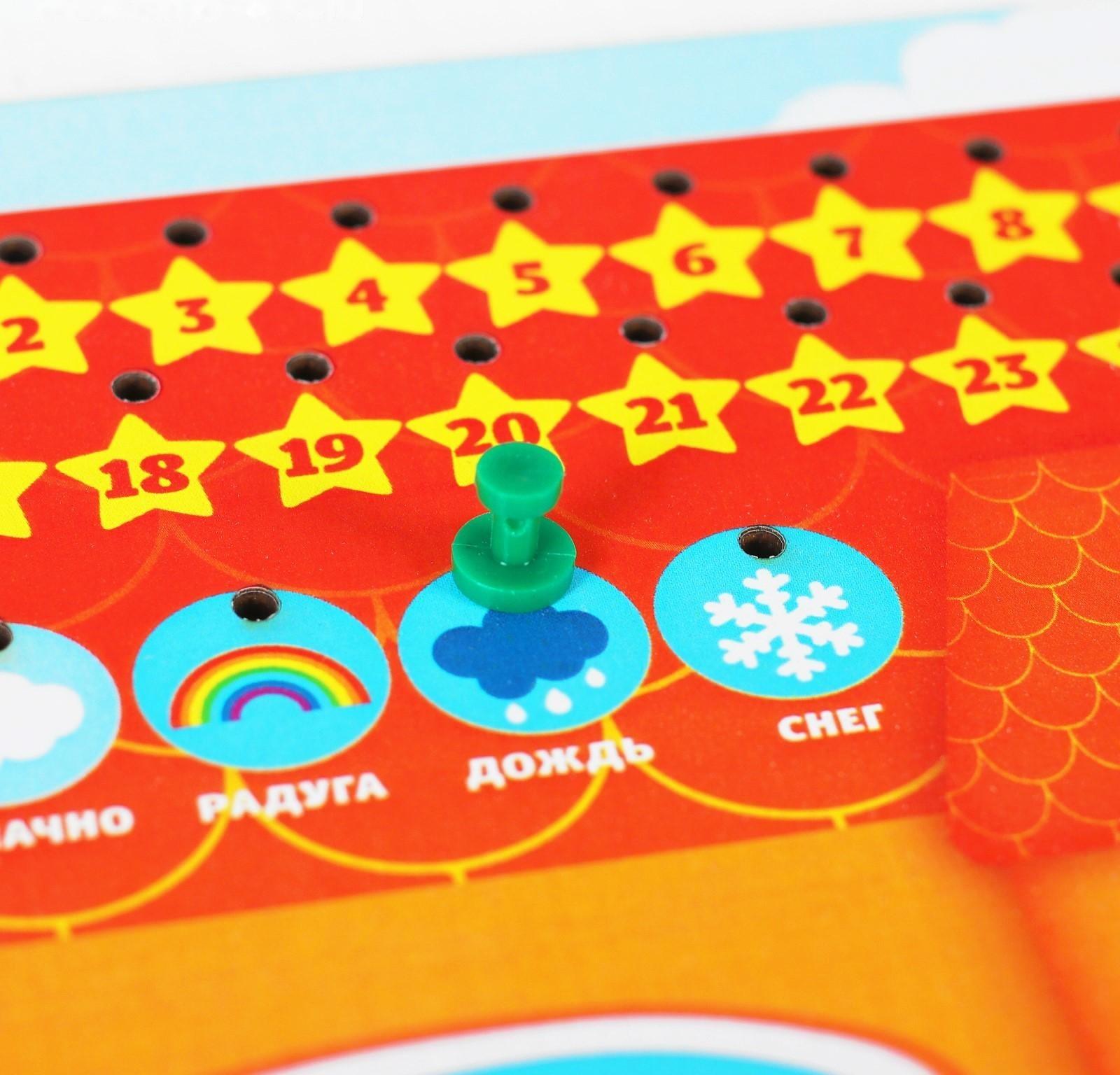 Обучающая доска, календарь «Домик» 25х25 см