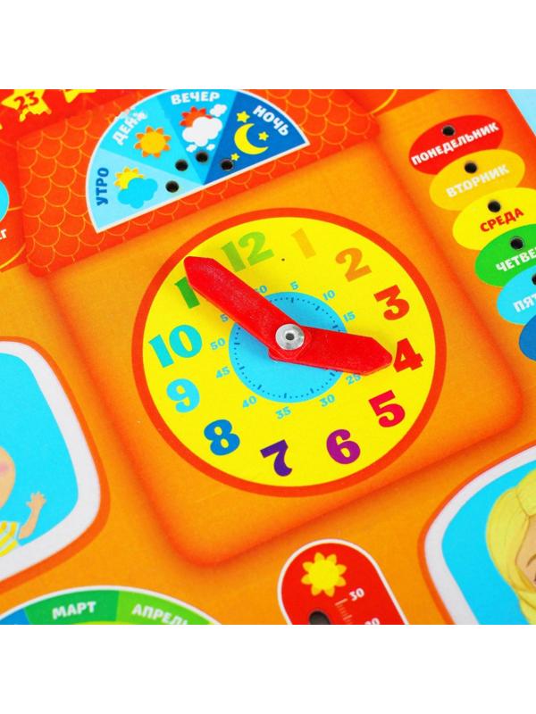 Обучающая доска, календарь «Домик» 25х25 см