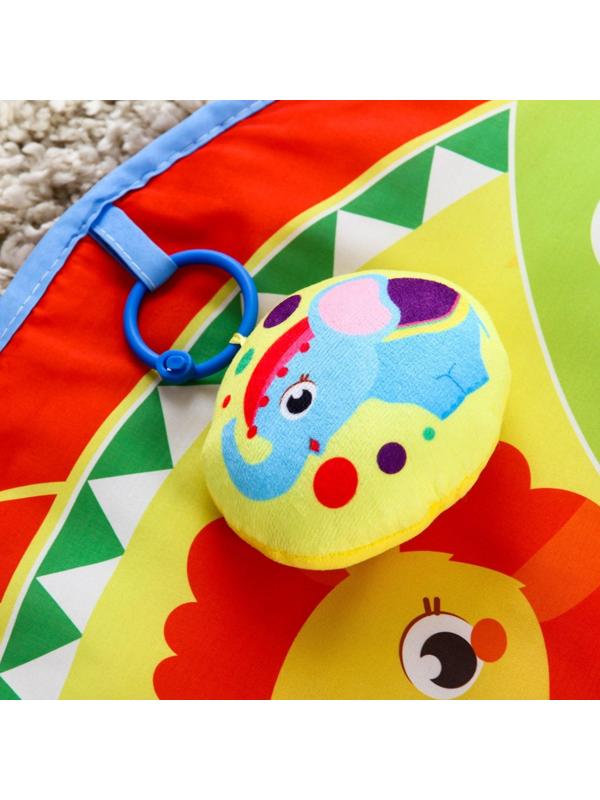 Развивающий коврик «Мягкие малыши», 4 мягкие игрушки, d80см, виды МИКС