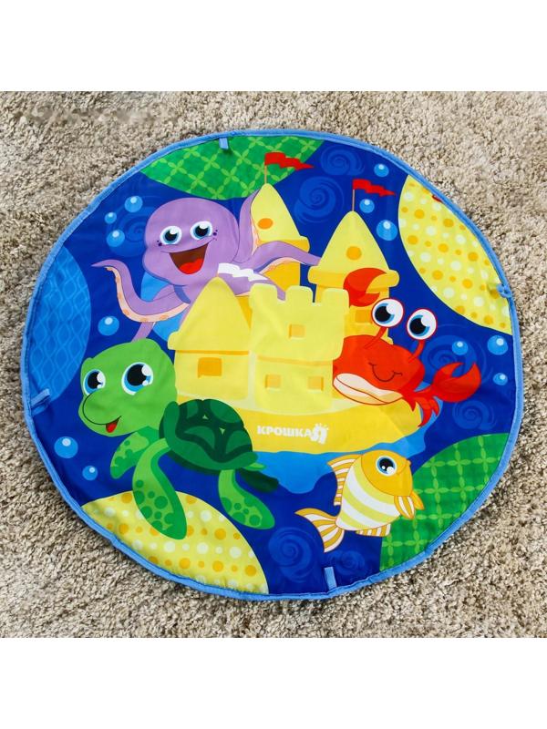 Развивающий коврик «Мягкие малыши», 4 мягкие игрушки, d80см, виды МИКС