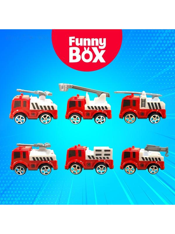 Игровой набор Funny Box «Пожарная техника»: карточка, фигурка, лист наклеек