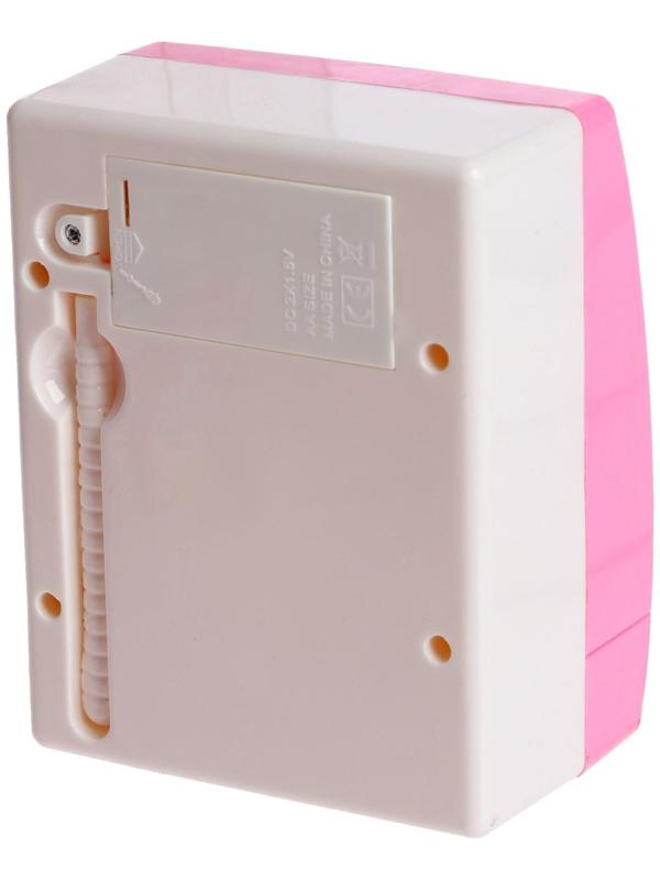 Бытовая техника «Стиральная машина», световые и звуковые эффекты, барабан вращается, цвет розовый