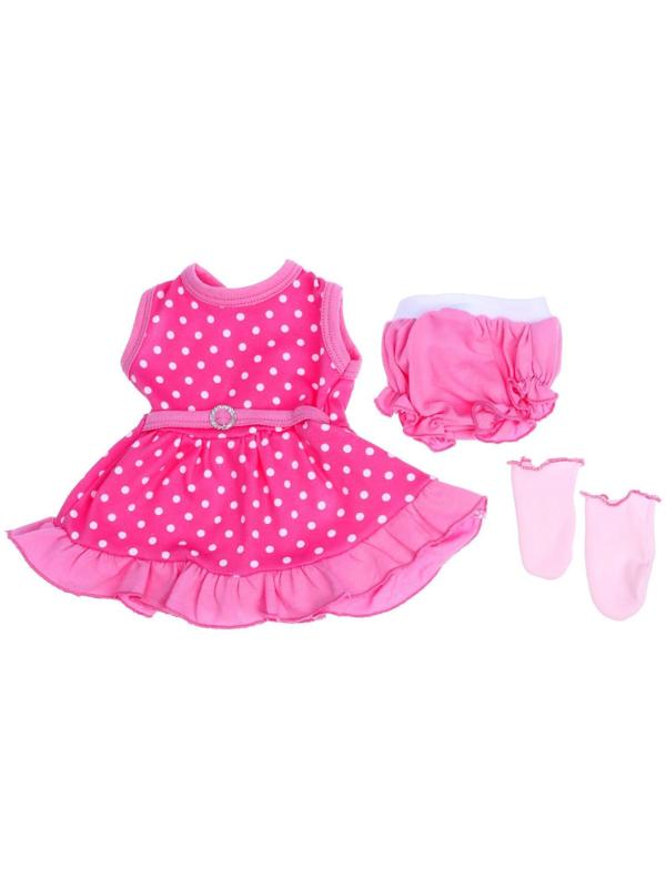 Одежда для кукол 38-43 см: платье, трусики и носочки, МИКС