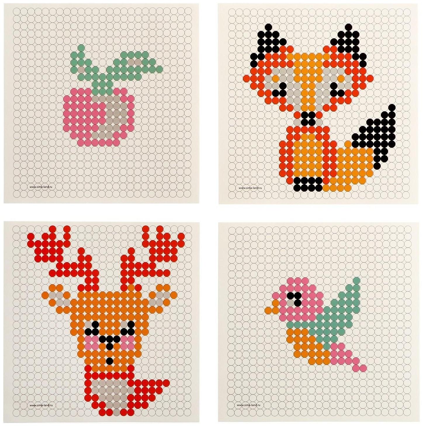 Термомозаика «Животные» с пинцетом