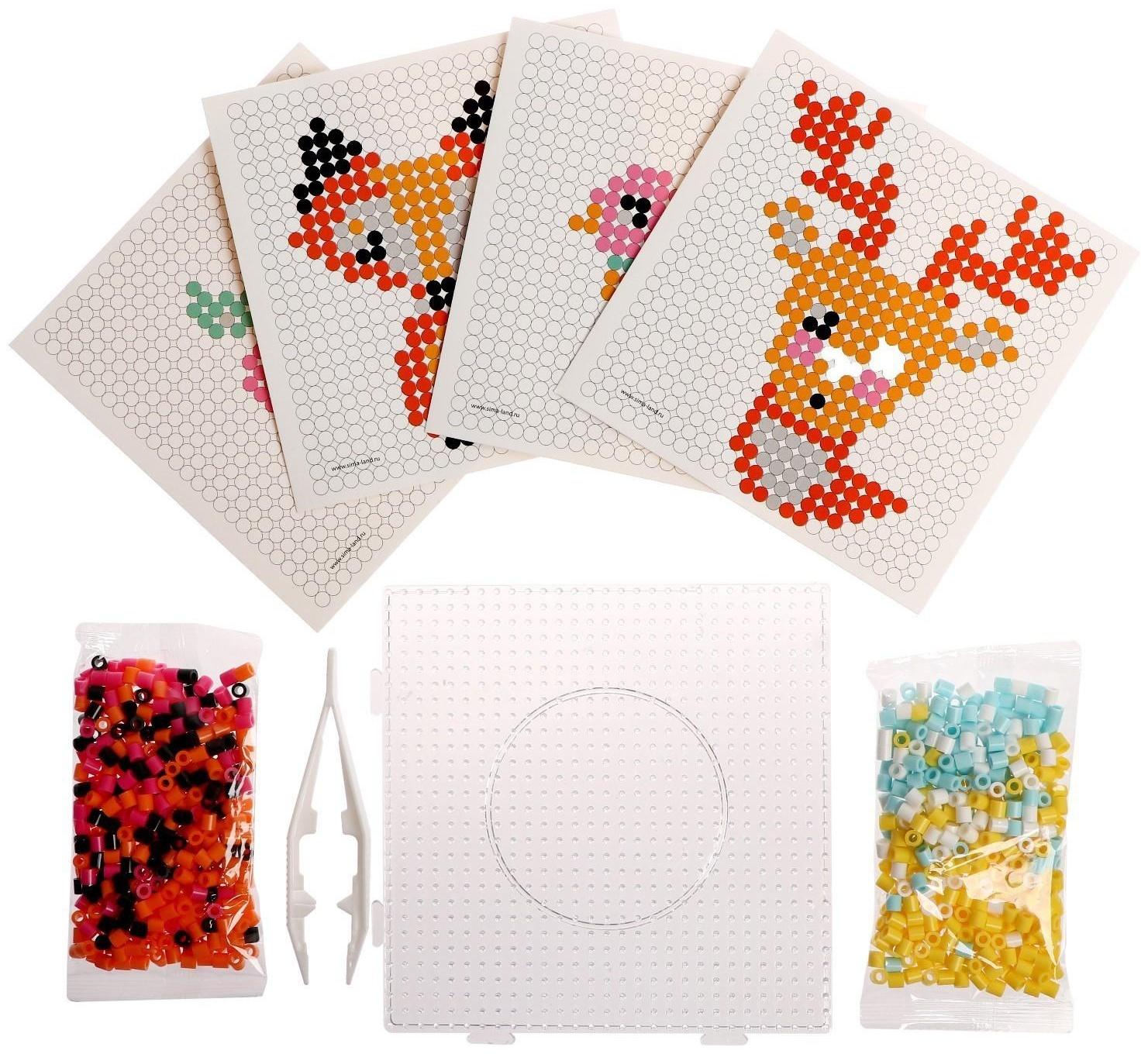 Термомозаика «Животные» с пинцетом