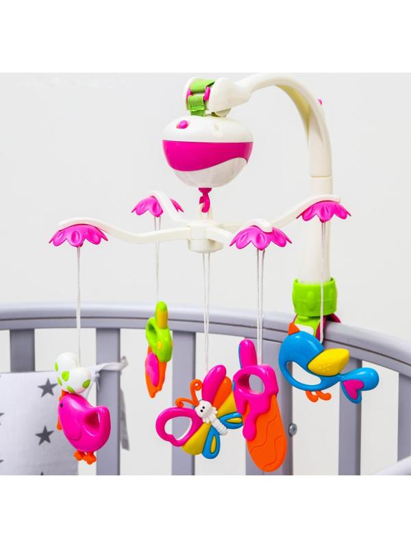 Мобиль музыкальный «Полянка», на батарейках