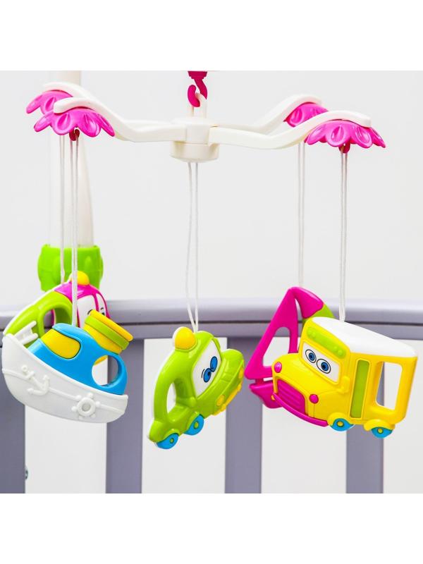 Мобиль музыкальный «Транспорт», на батарейках