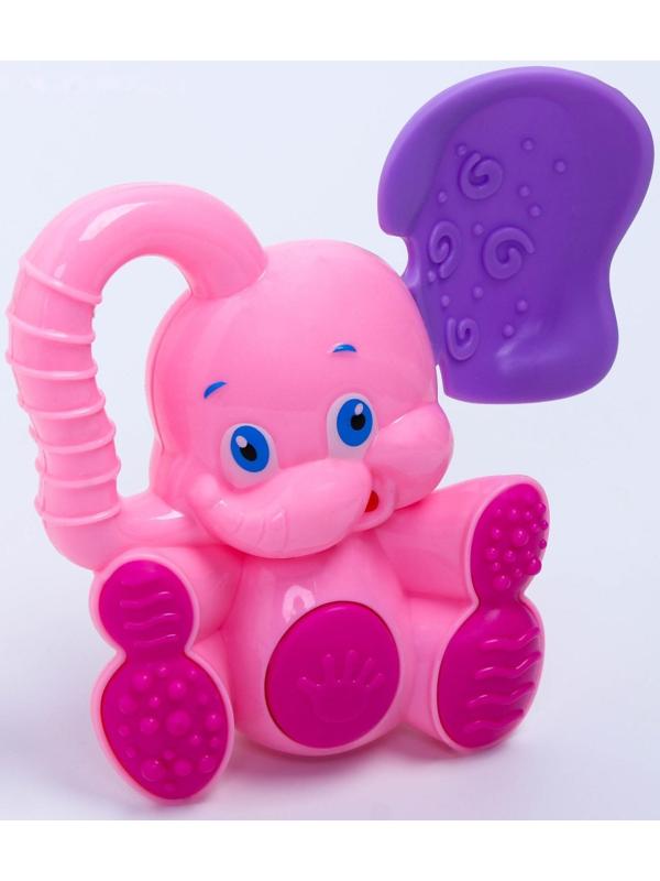 Погремушка с прорезывателем «Слоник», цвета МИКС