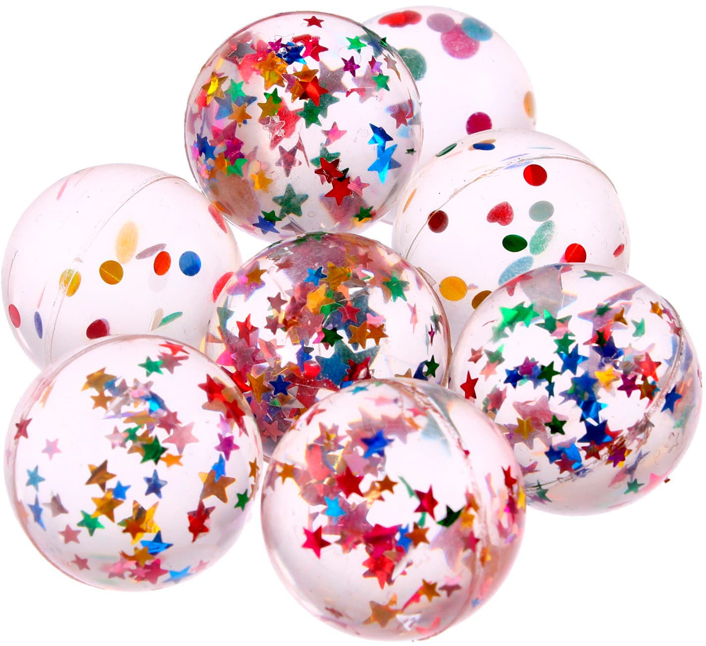 Мячики попрыгунчики каучуковые «Звёзды», 3,2 см., 5 шт.