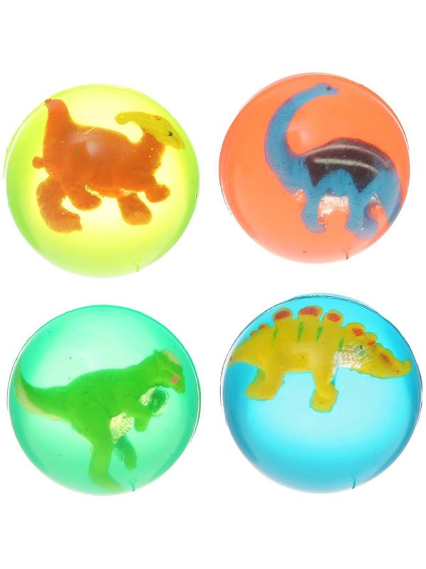 Мяч каучуковый «Динозавр», диаметр 4,5 см, цвета МИКС