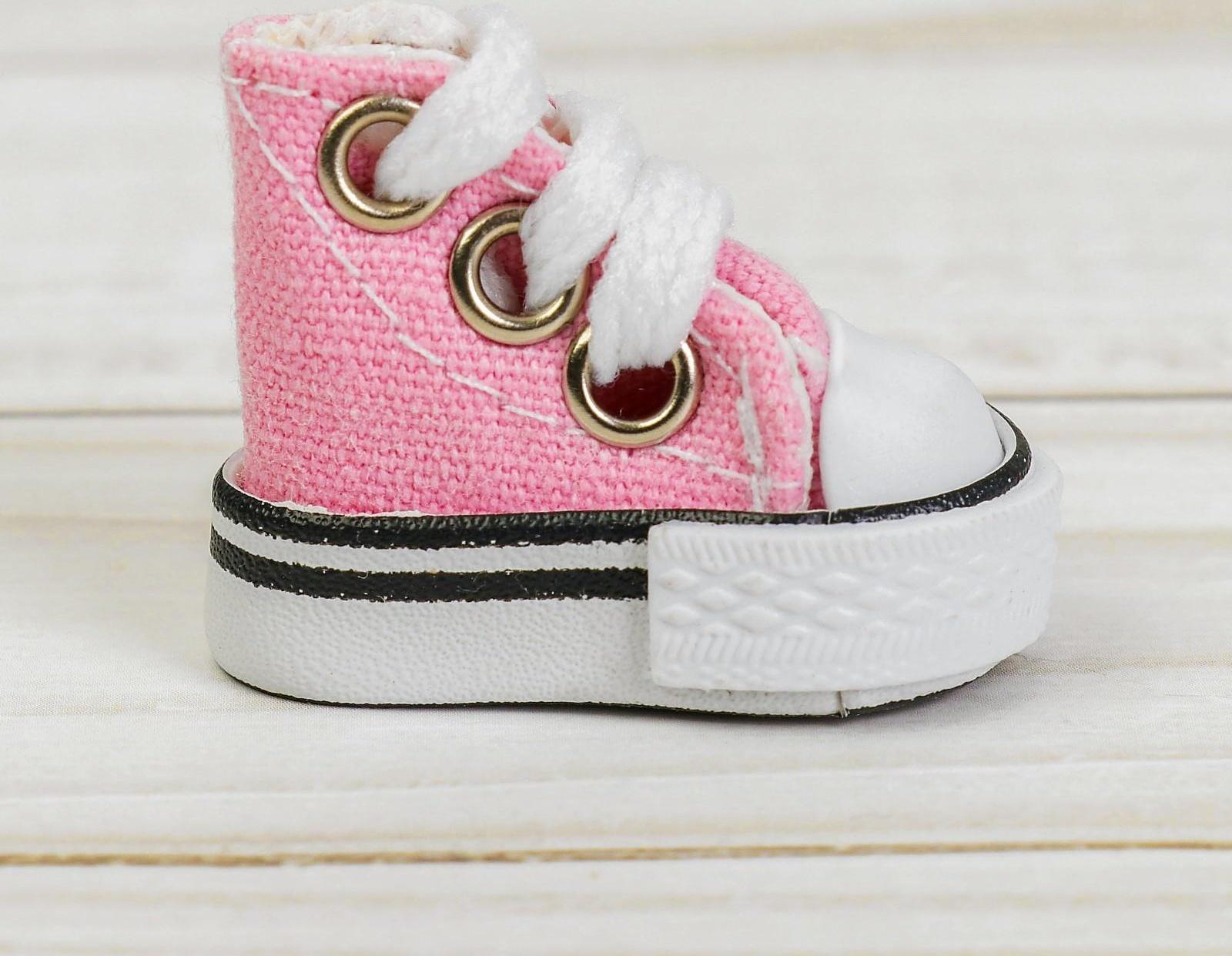 Кеды для кукол, длина подошвы 3,8 см, цвет розовый