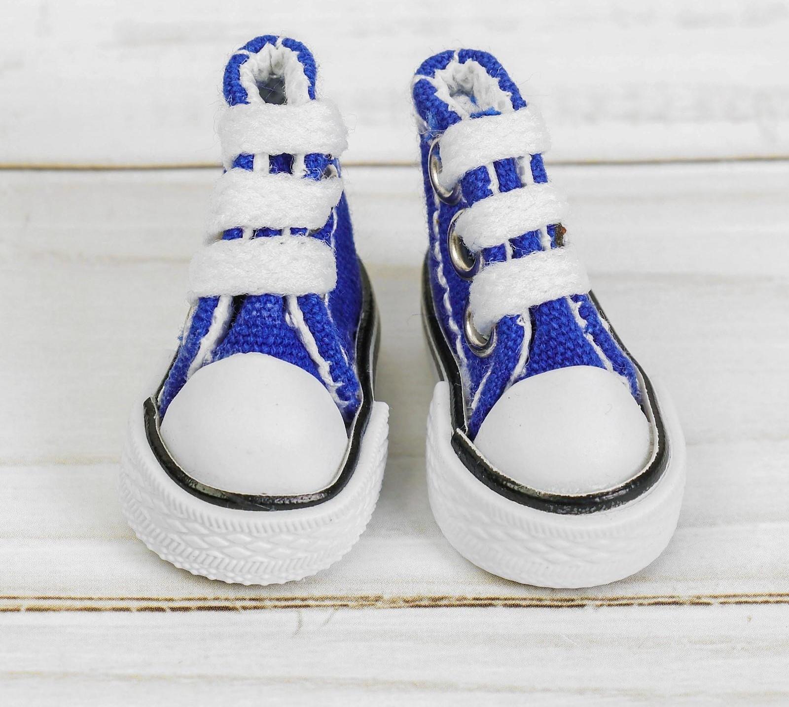 Кеды для кукол, длина подошвы 3,8 см, цвет синий