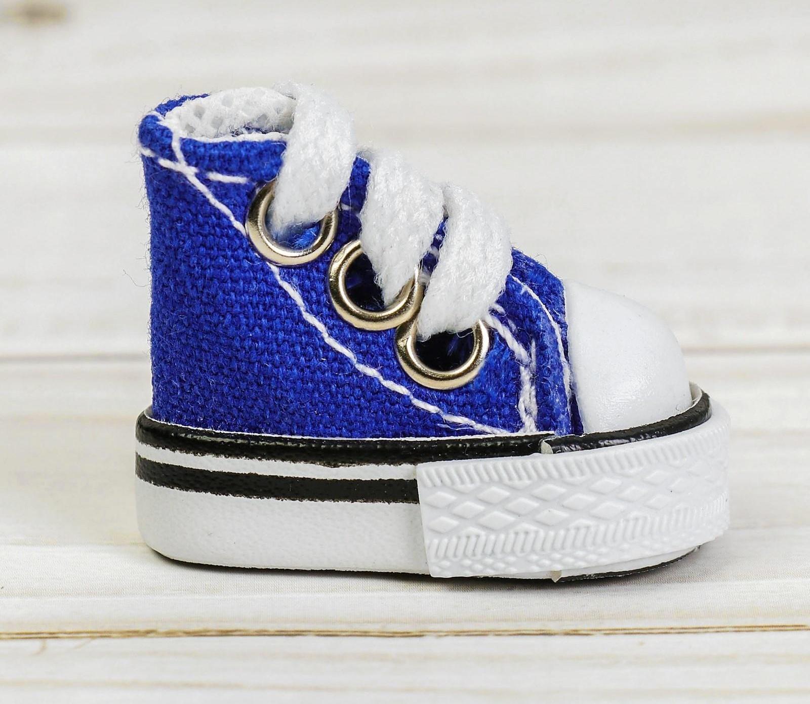 Кеды для кукол, длина подошвы 3,8 см, цвет синий