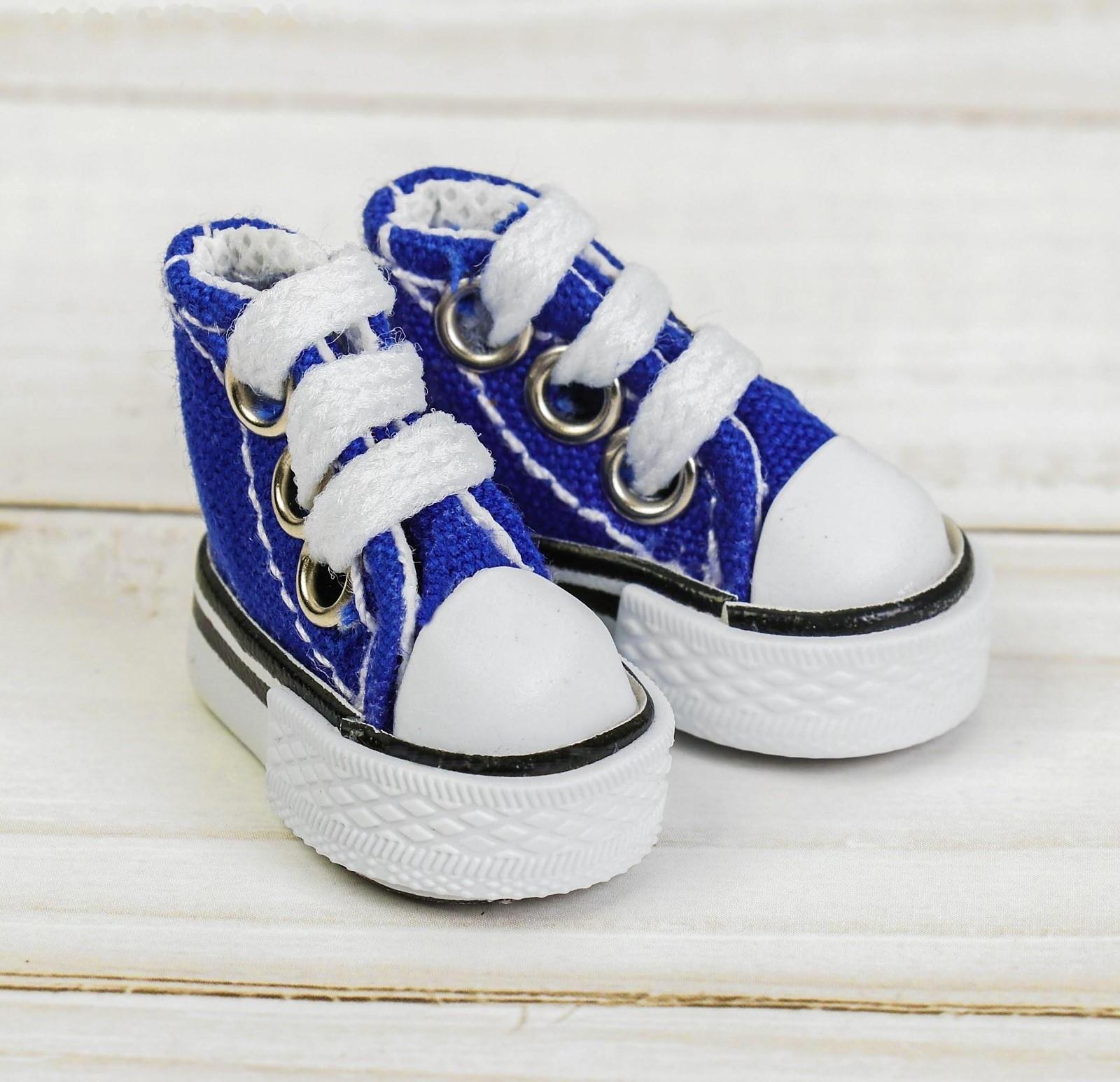 Кеды для кукол, длина подошвы 3,8 см, цвет синий