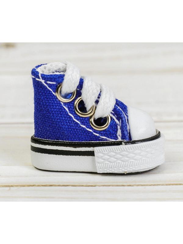 Кеды для кукол, длина подошвы 3,8 см, цвет синий