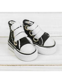 Кеды для кукол, длина подошвы 3,8 см, цвет чёрный