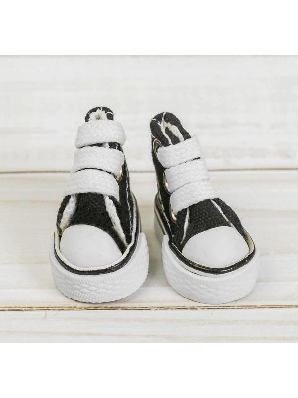 Кеды для кукол, длина подошвы 3,8 см, цвет чёрный