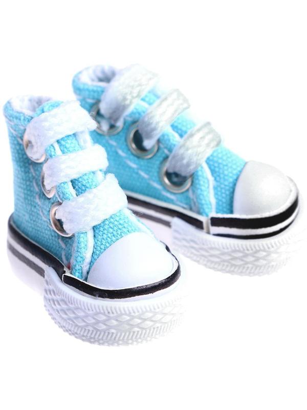 Кеды для кукол, длина подошвы 3,8 см, цвет голубой