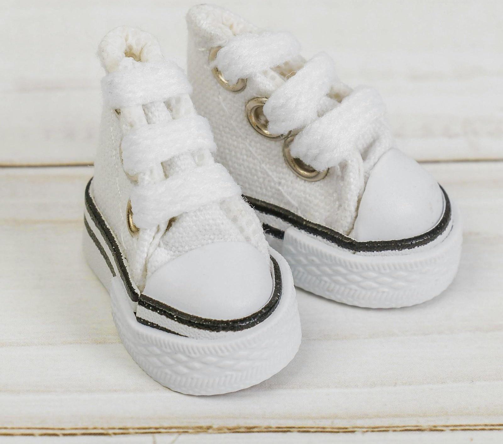 Кеды для кукол, длина подошвы 3,8 см, цвет белый