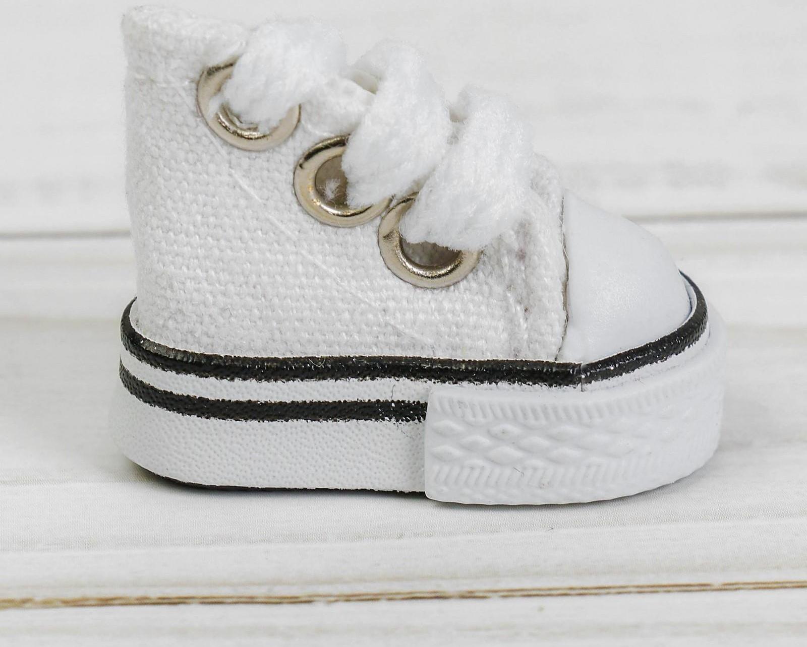 Кеды для кукол, длина подошвы 3,8 см, цвет белый