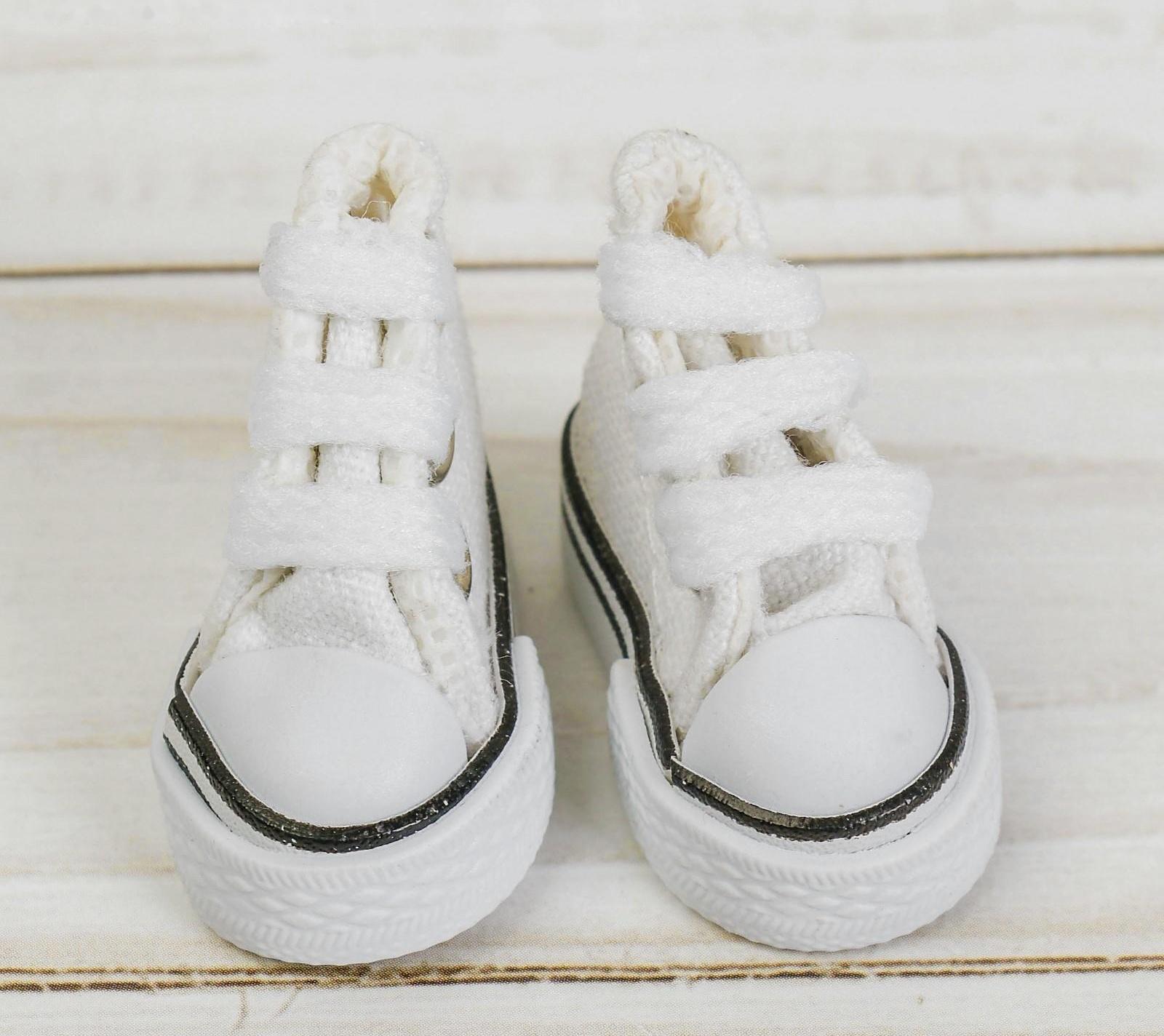 Кеды для кукол, длина подошвы 3,8 см, цвет белый