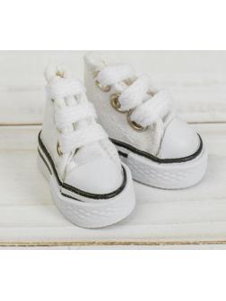 Кеды для кукол, длина подошвы 3,8 см, цвет белый