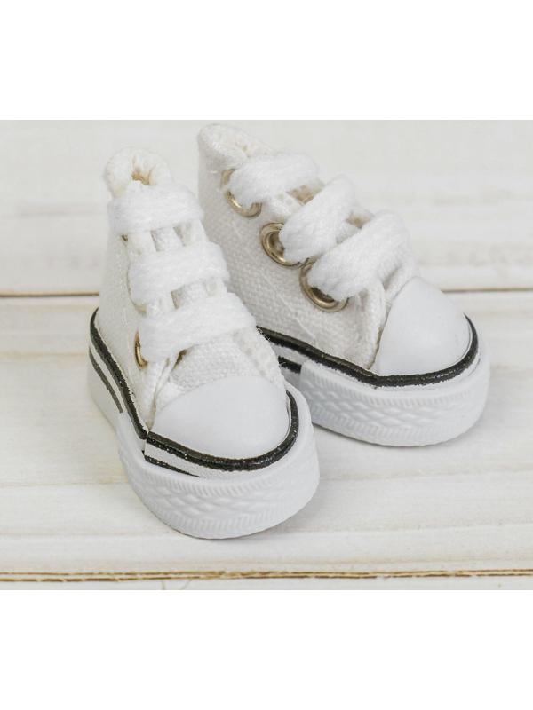 Кеды для кукол, длина подошвы 3,8 см, цвет белый