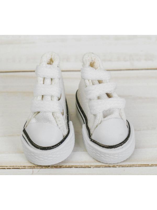 Кеды для кукол, длина подошвы 3,8 см, цвет белый