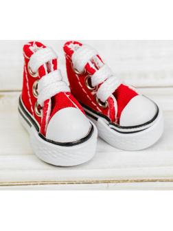 Кеды для кукол, длина подошвы 3,8 см, цвет красный