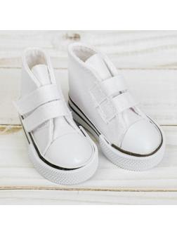 Кеды для кукол на липучках, длина подошвы 7 см, цвет белый