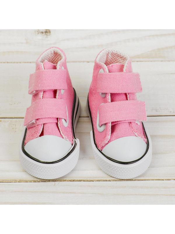 Кеды для кукол на липучках, длина подошвы 7 см, цвет розовый