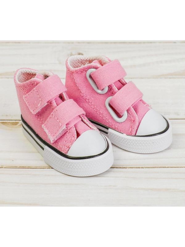 Кеды для кукол на липучках, длина подошвы 7 см, цвет розовый