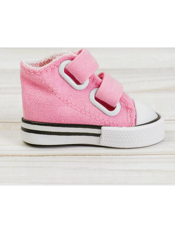 Кеды для кукол на липучках, длина подошвы 7 см, цвет розовый