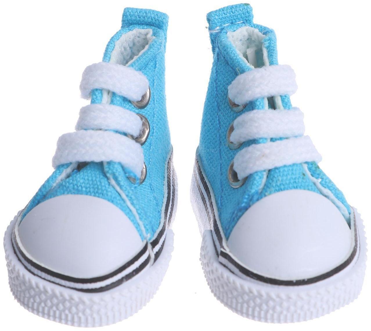 Кеды для кукол, длина подошвы 5 см, цвет бирюзовый