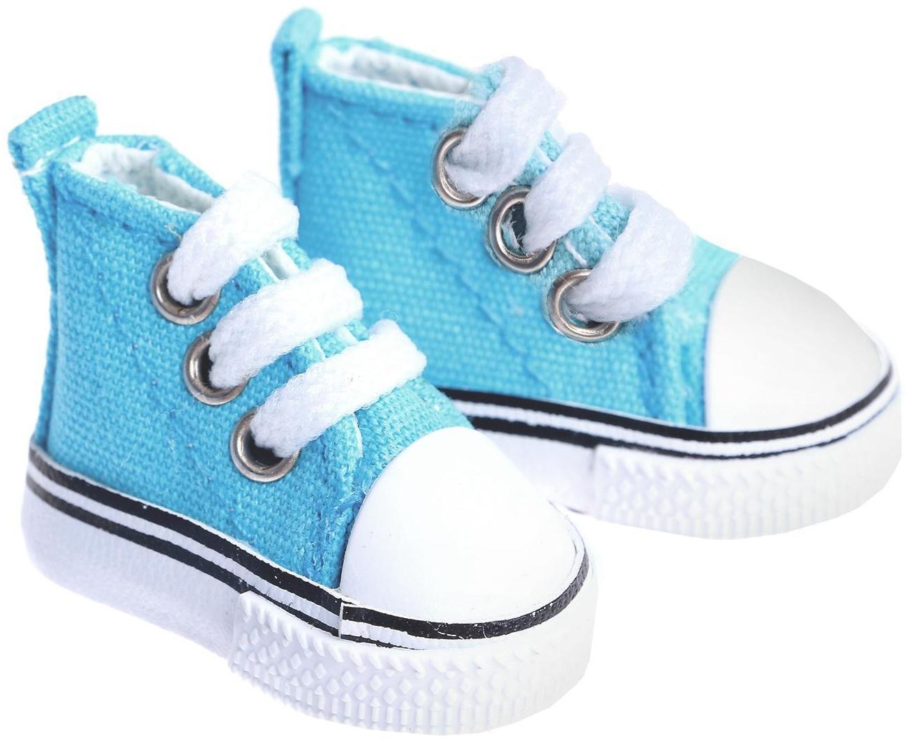 Кеды для кукол, длина подошвы 5 см, цвет бирюзовый