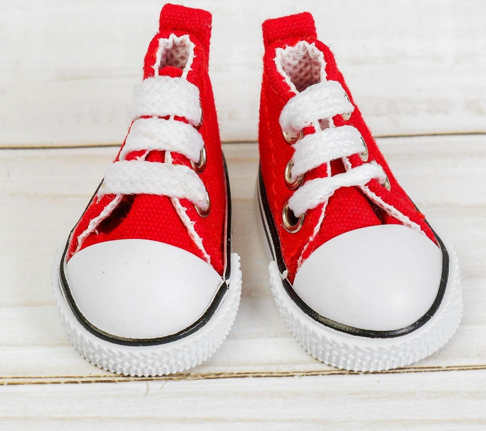 Кеды для кукол, длина подошвы 5 см, цвет красный