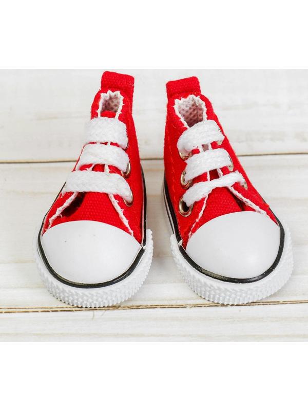 Кеды для кукол, длина подошвы 5 см, цвет красный