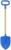 Детская лопатка с деревянной ручкой, штыковая, 75 см, МИКС
